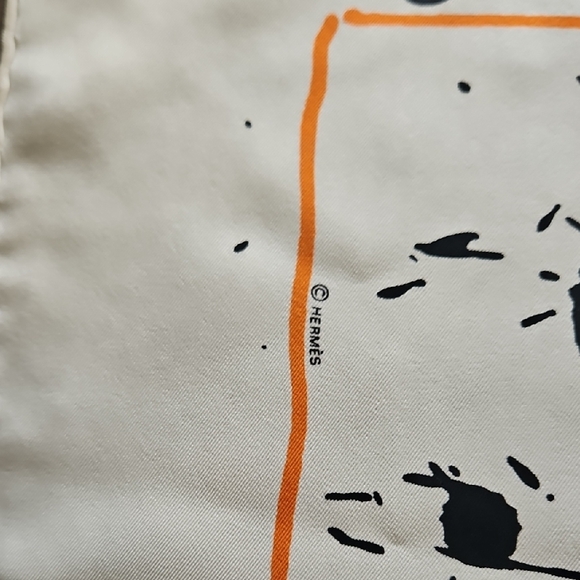 Hermès Scarf Cheval Surprise - Black/ Orange - Picture 5 of 7